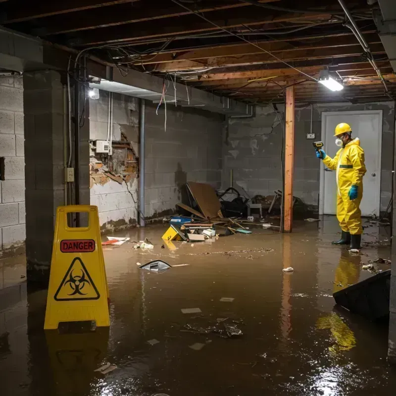 Flooded Basement Electrical Hazard in Ballwin, MO Property