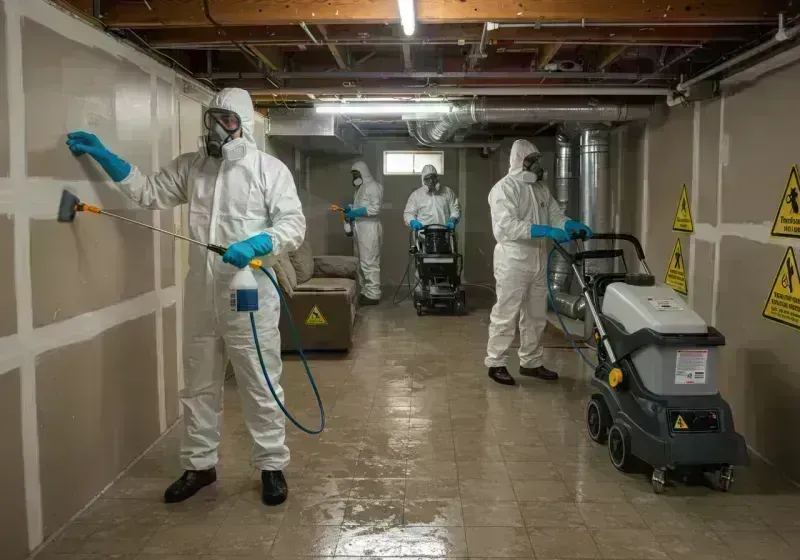 Basement Moisture Removal and Structural Drying process in Ballwin, MO